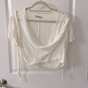 Cotton On, size M, cropped wrap top